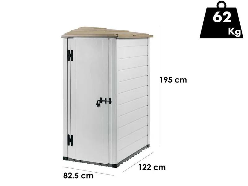 Garofalo Tuscany Evo 100 Reverso - Abri de jardin - Avec porte réversible - 82,5 x 122 x 195 cm