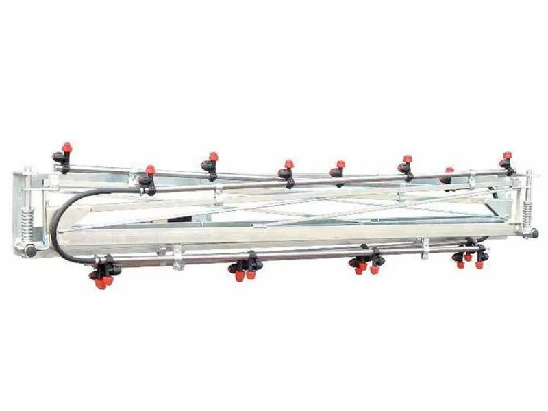 Rampe de désherbage mécanique galvanisée 8 m avec 16 jets - anti-goutte à membrane