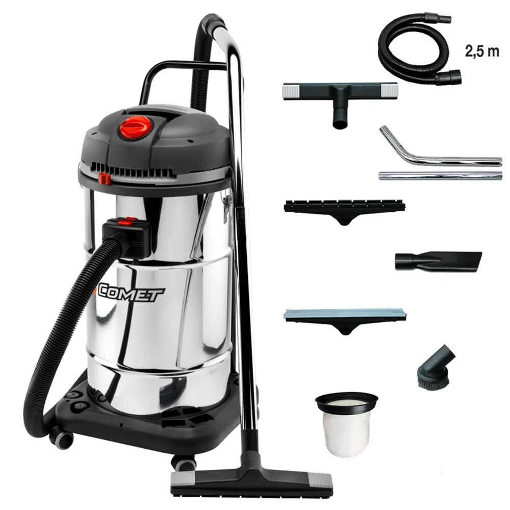 Comet CVP 265 X - Aspirateur multifonction - 65 L - Bidon en acier - Série Professionnelle