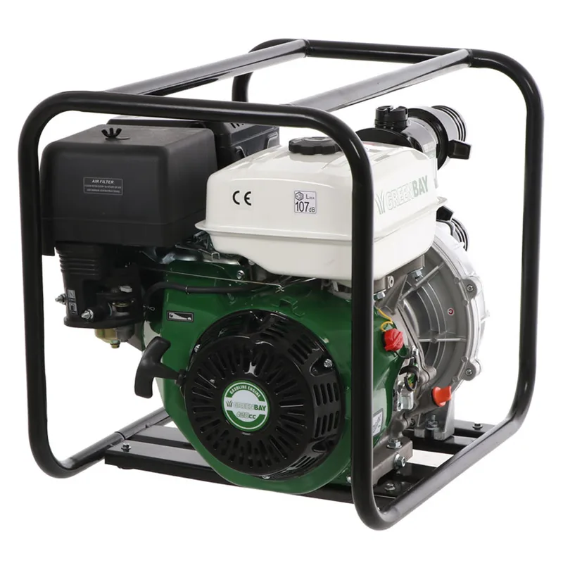 Motopompe thermique Greenbay GB-HPWP 80 - Hauteur d'élévation importante - avec raccords de 80 mm
