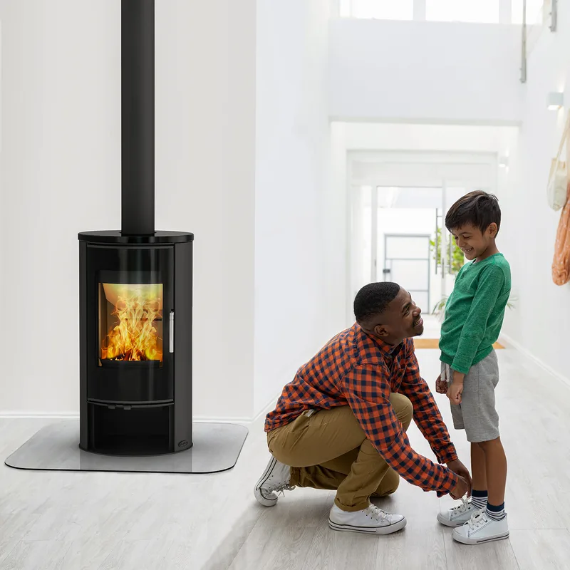 Cheminée Elite Kobe Poêle à bois Céramique Noire