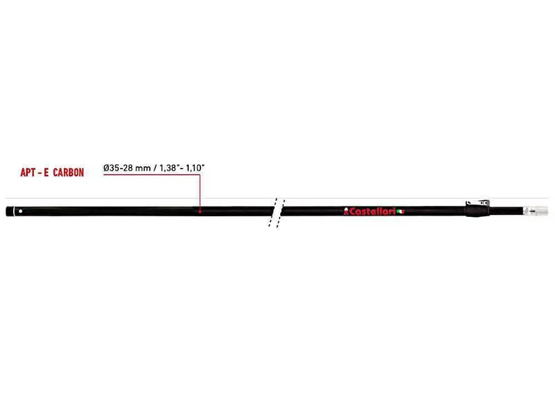 Perche pneumatique de rallonge en carbone Castellari APT 200 E CARBON - télescopique 200-340 cm