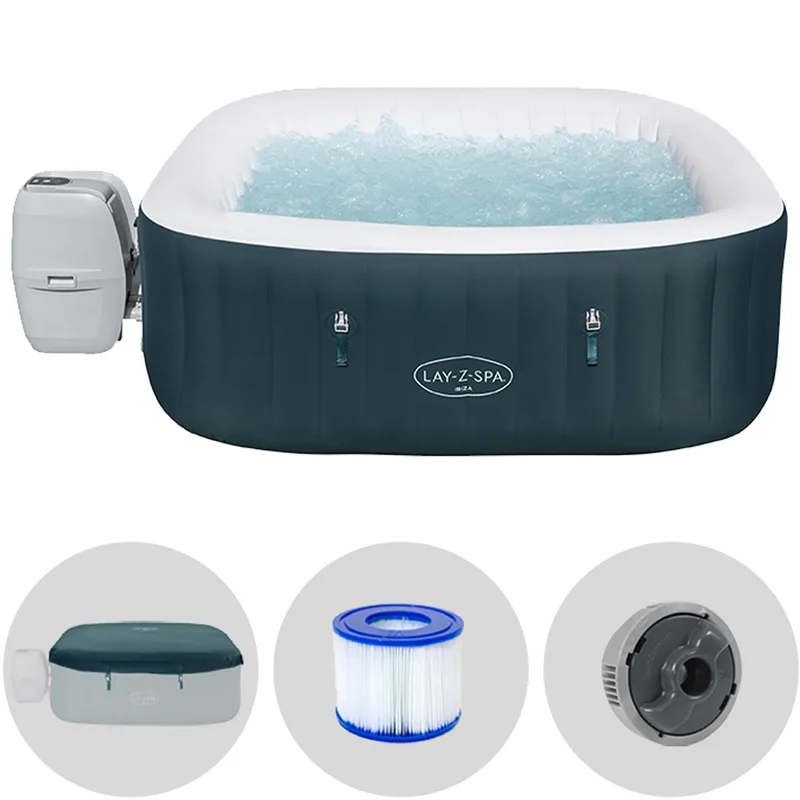 Bestway Lay-Z-Spa Ibiza AirJet 6002U - Ø180x66 cm - Spa gonflable pour 4-6 personnes