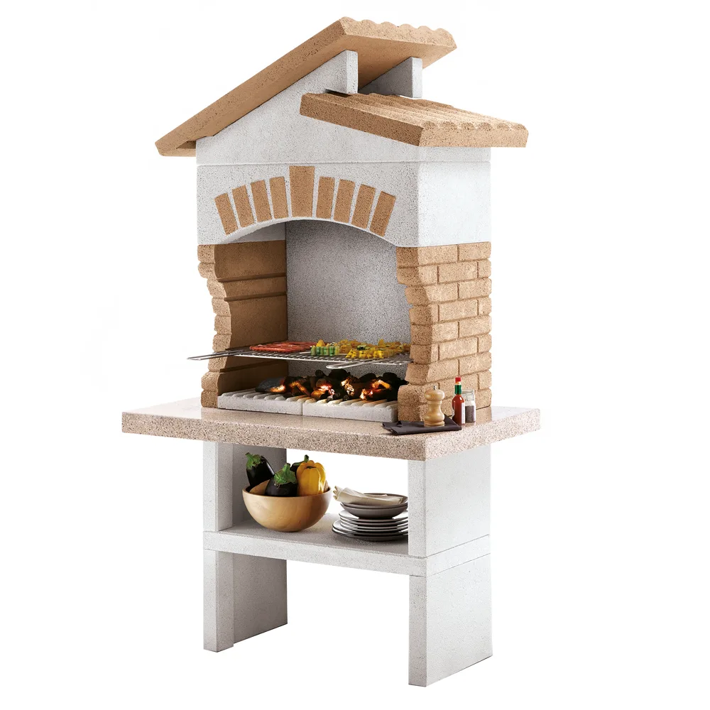 Palazzetti Tupai 2 - Barbecue à bois et à charbon en maçonnerie