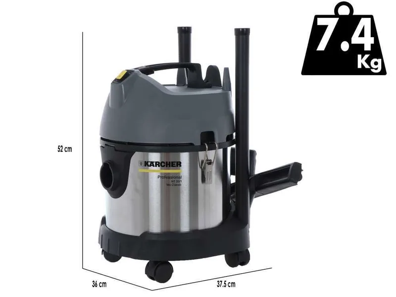 Karcher Pro NT 20/1 Me Classic - Aspirateur eau et poussière - Capacité 20 lt - 1500W
