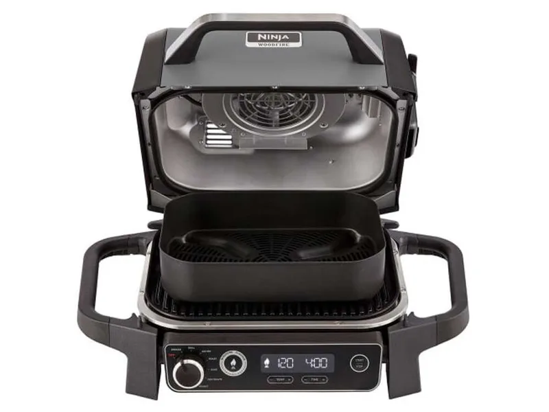 Ninja Woodfire OG701EU - Barbecue électrique avec fumoir et friteuse à air chaud