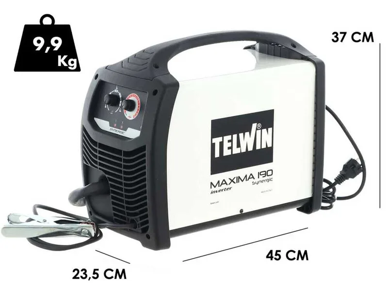 Poste à souder inverter à fil Telwin Maxima 190 Synergic - pour MIG-MAG/FLUX/BRAZING