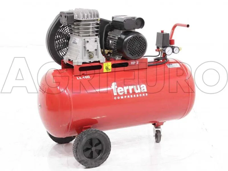 Ferrua FB28/100 CM2 - Compresseur d'air électrique monophasé à courroie - Moteur 2 CV - 100 L