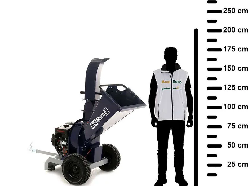 BullMach ZEUS 120 LE - Broyeur thermique professionnel - Moteur à essence 15 CV avec démarrage électrique