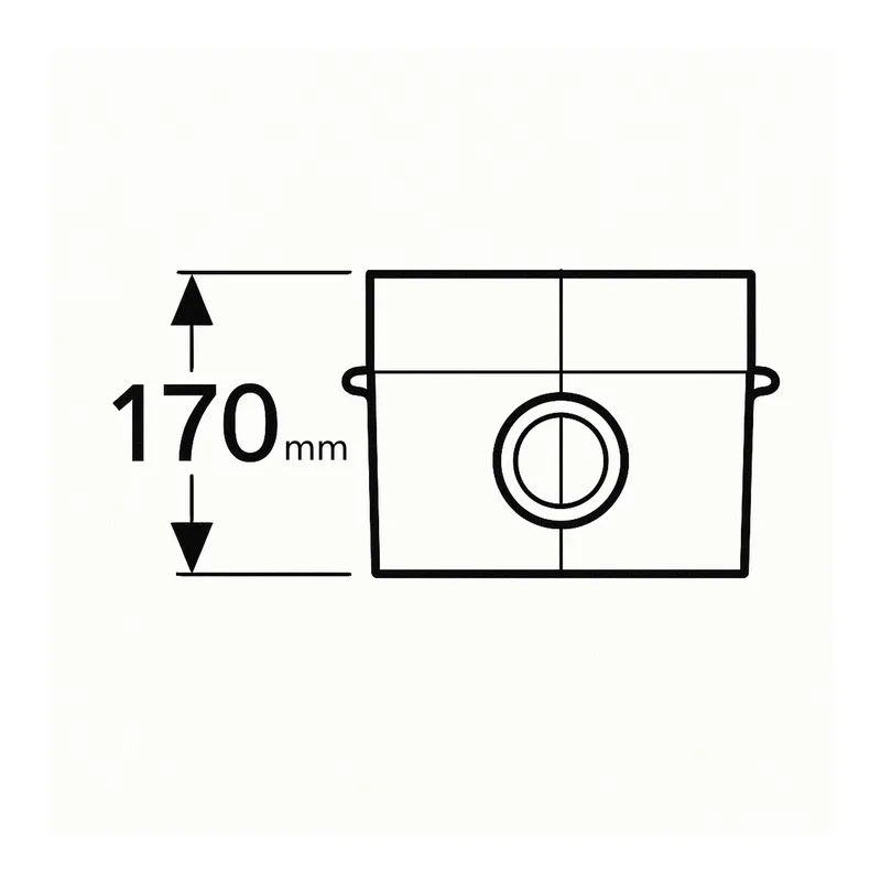 Schiedel pied pour PRIMA PLUS bac à condensats Ø150 mm avec évacuation en bas simple paroi mat