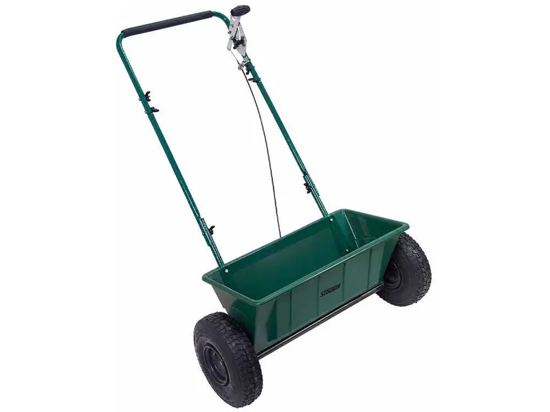 Stocker 3915 - Chariot épandeur d’engrais - Semoir à poussée manuelle - Capacité 27 kg