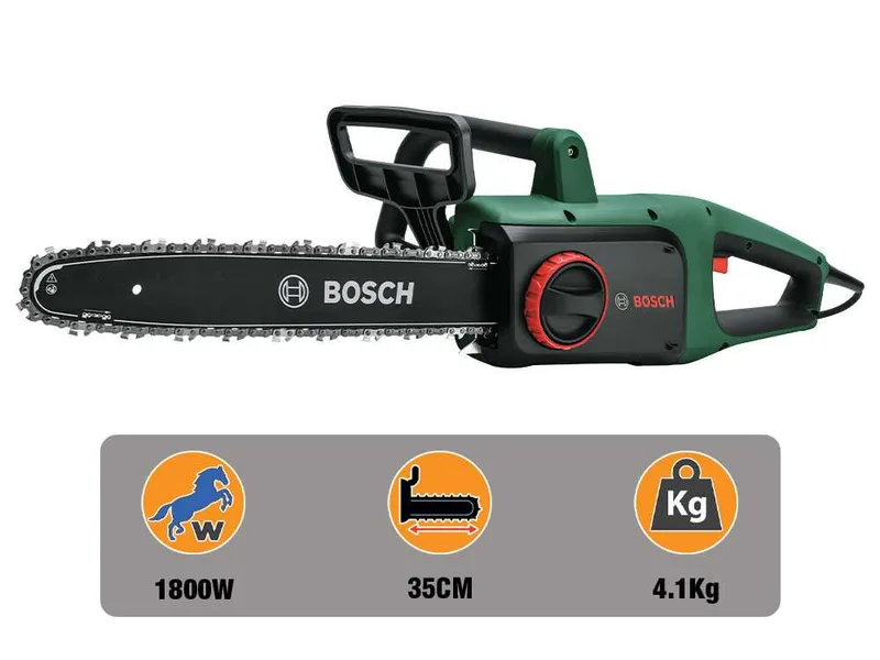 Bosch Universal Chain 35 - Tronçonneuse électrique 1800 W - Guide de 35 cm
