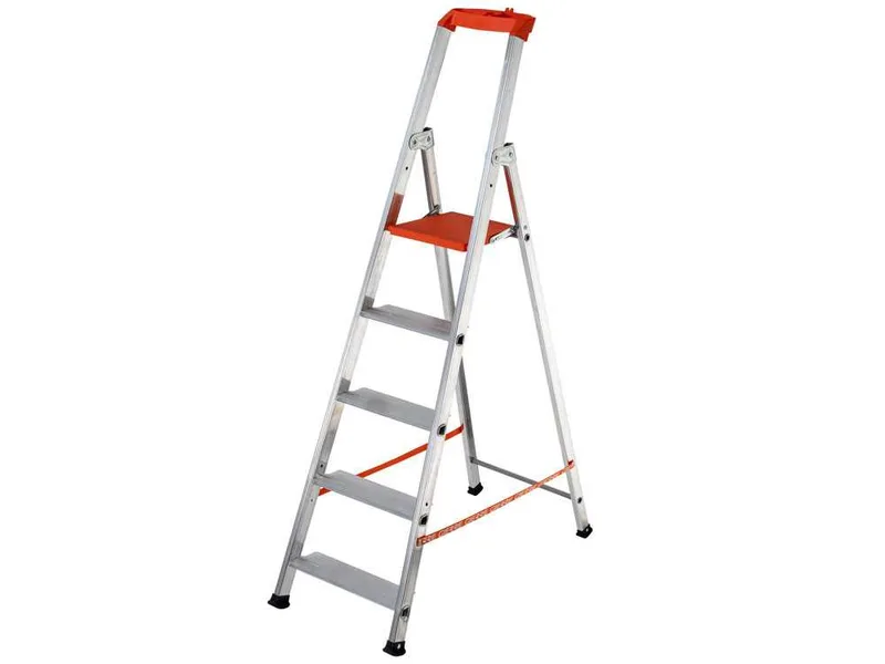 Gierre Stabila AL720DS - 5 marches, 1,71 m - Échelle en aluminium avec tréteau
