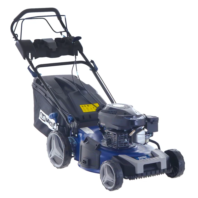 BullMach ECTOR 46 S - Tondeuse à gazon thermique tractée - 4 en 1 - Moteur de 170 cc