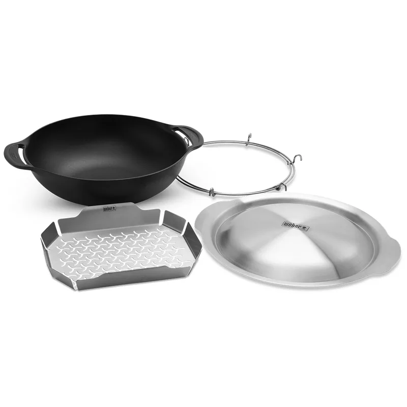 Wok avec panier de cuisson à la vapeur Weber Crafted