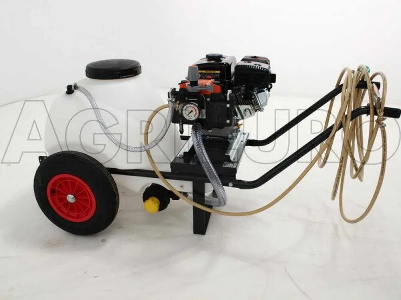 Groupe motopompe de pulvérisation Comet MP 30 - Loncin G 200 F sur chariot avec réservoir 80 lt