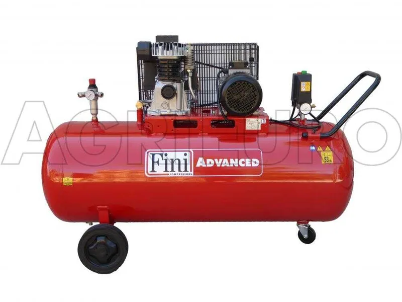 Fini Advanced MK 103-200-3 - Compresseur d'air électrique triphasé à courroie - Moteur 3 CV - 200 L