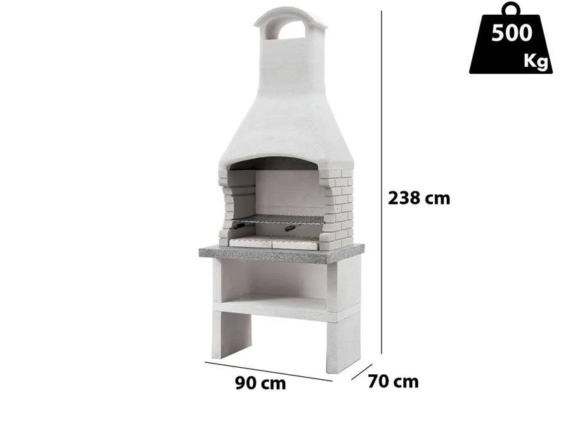 Palazzetti Marbella - Barbecue Module Grill à bois et charbon en maçonnerie