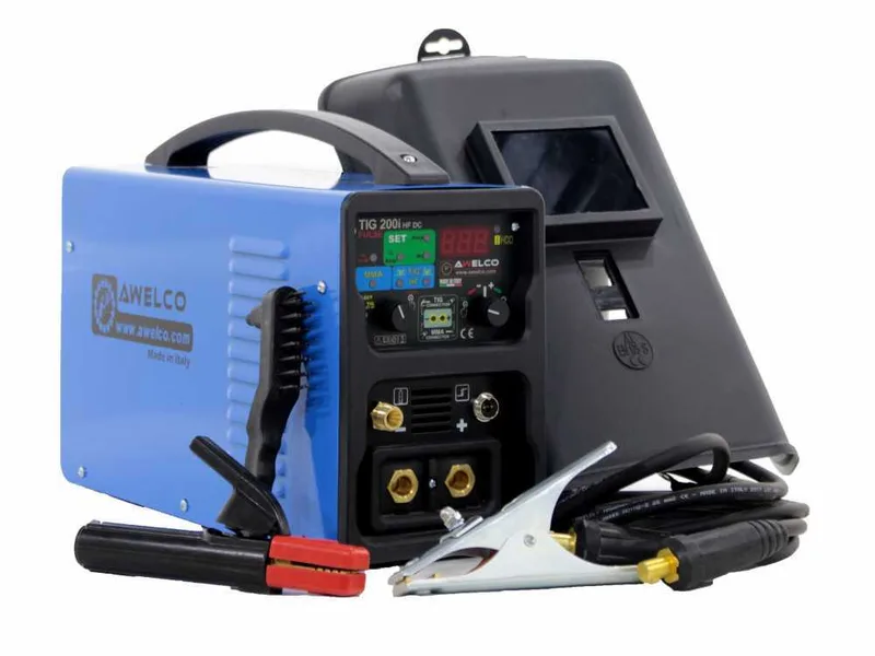 Poste à souder inverter Awelco TIG 200i HF Pulse - TIG DC - MMA - 200A - 230V - valise et kit