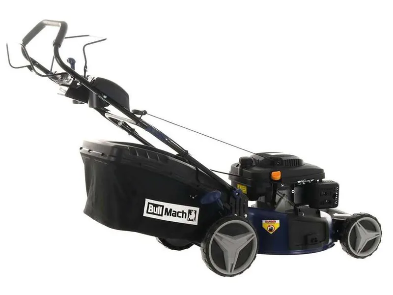 BullMach ACHILLE 51 - Tondeuse à gazon thermique tractée - 4 en 1 - Moteur de 224 cc