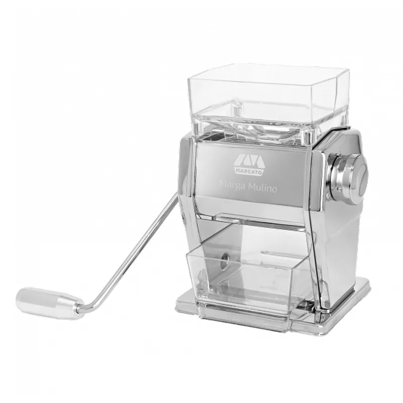 Marcato Marga 180g - Moulin à farine et floconneuse manuelle avec rouleaux en acier inox