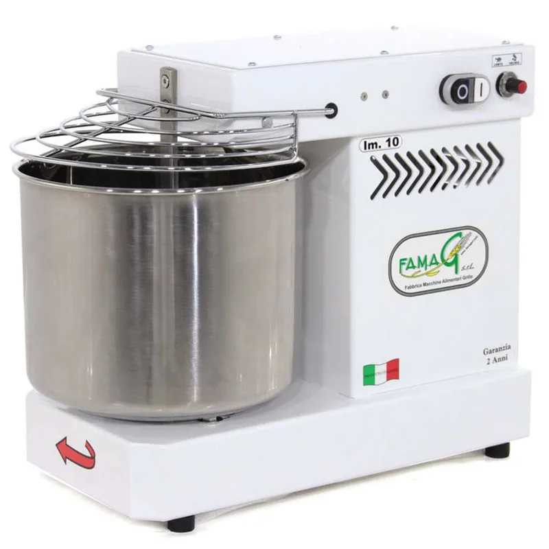 Pétrin à spirale Famag IM 10 à 10 vitesses avec moteur électrique monophasé - 10 KG