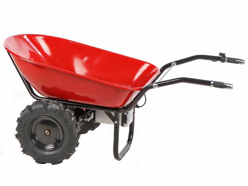 Brouette électrique avec roues traktor GeoTech CAR 260T-100 - Batterie de 40V et 6 Ah