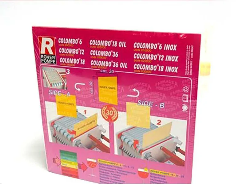N. 25 cartons filtrants Rover 20x20 cm pour filtre à plaques vin type 0