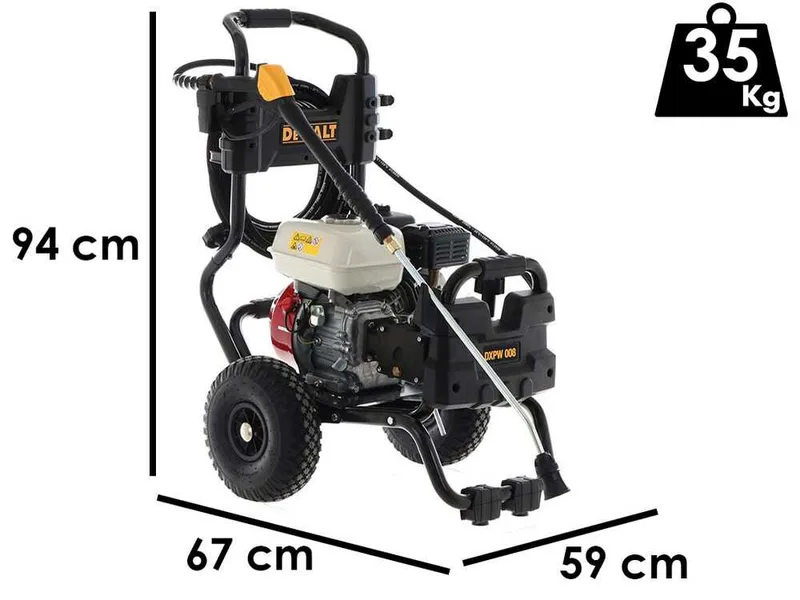 Nettoyeur haute pression thermique DeWalt DXPW 008E - avec moteur Honda GX 160 4 Temps - 190 bar - 600 l/h