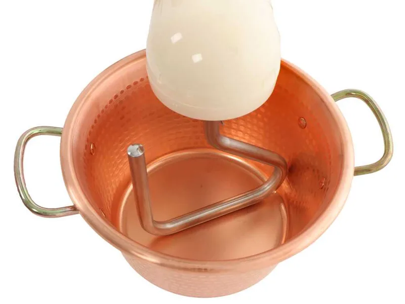 LAR Polentamatic - Chaudron électrique en cuivre martelé pour la polenta à induction 6.5L - 8W max