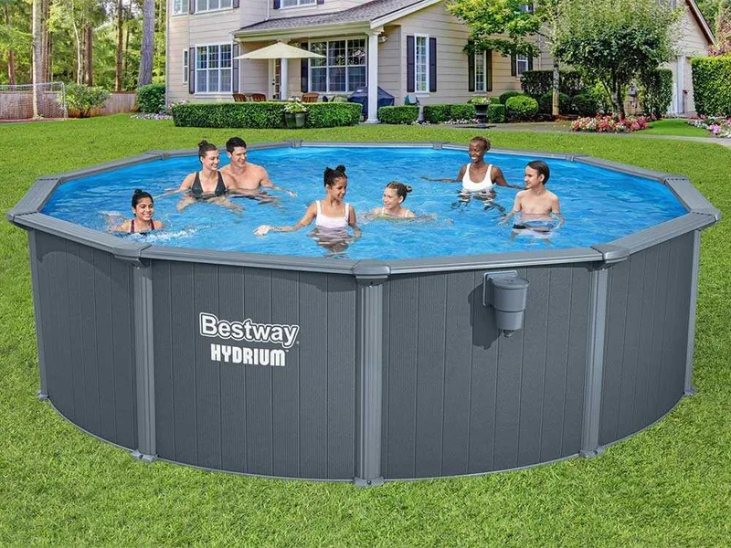 Bestway Hydrium 561CU - Ø488x132 cm - Piscine ronde pour 9-10 personnes