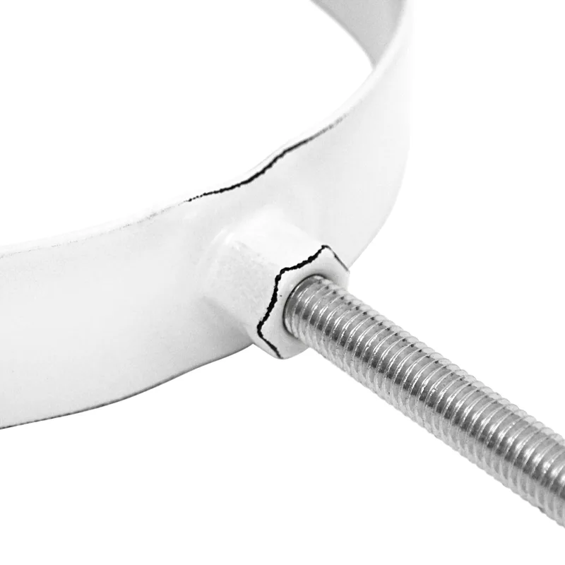 Raik Tuyau de Fumée / Tuyau de Poêle Émaillé 120mm - Collier de Serrage Blanc