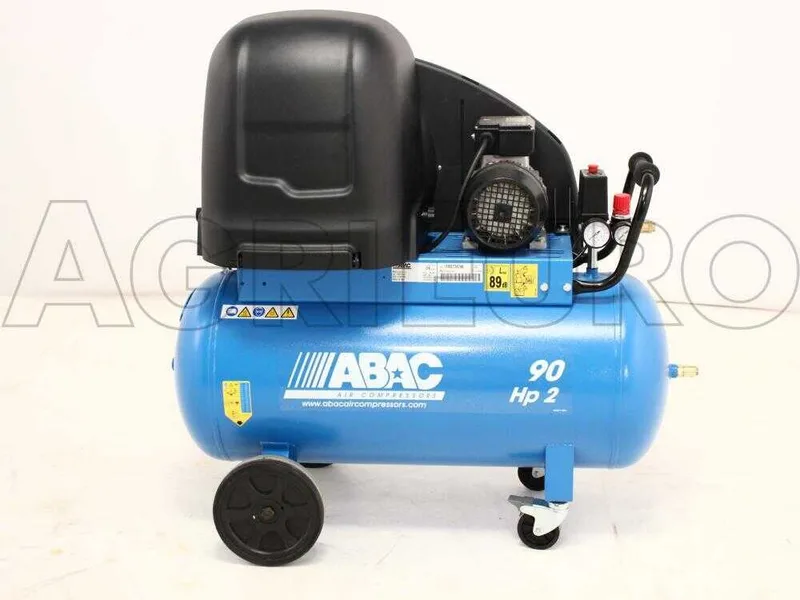 Abac silent A29B 90 CM2 - Compresseur d'air électrique monophasé par courroie silencieux - Moteur 2 CV - 90 L