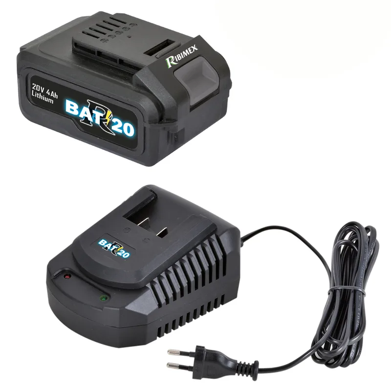 Kit Batterie + Chargeur RIBIMEX PRBAT20-KIT4 20V 4Ah