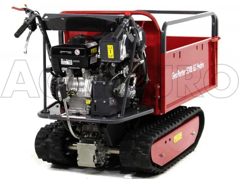 Brouette à moteur GeoTech Pro GeoPorter 530E BS Hydro - 10 CV - basculement hydraulique, charge 500 kg