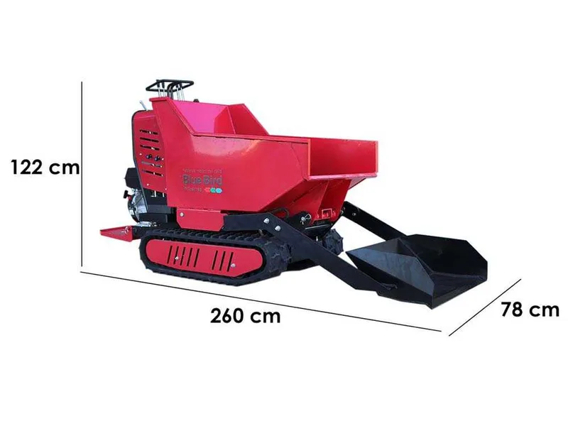 Brouette à chenilles Blue Bird Trasporter 500DL - benne dumper hydraulique 500 kg