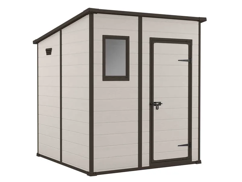 Keter Manor Pent - Abri de jardin - Avec fenêtre frontale - 183.5x185x200 cm