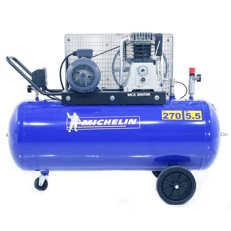 Michelin MCX 300 598 - Compresseur d'air électrique à courroie - Moteur 5.5 CV - 270 L