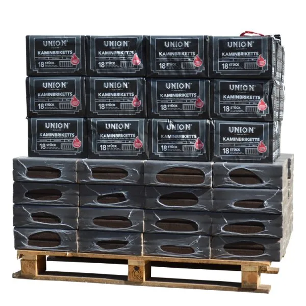 Mixte de briquettes de bois 1 chêne + briquettes de lignite palette (930 kg)