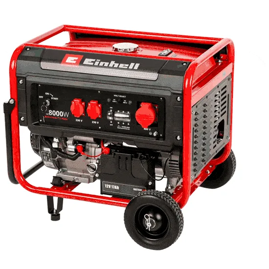 Einhell TC-PG 8000 - Groupe électrogène à essence AVR 8.0 kW - Continu 7.5 kW triphasé