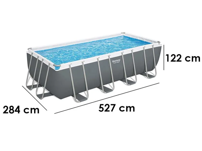 Bestway Power Steel 56671 - 488 x 244 x 122 cm - Piscine hors-sol