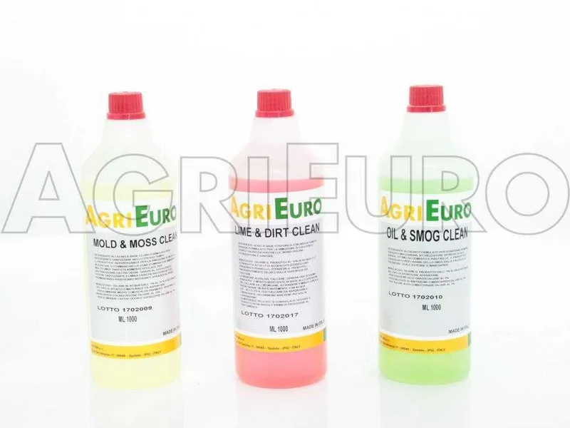 Kit 3 Détergents professionnels pour nettoyeur haute pression - spécifique pour le nettoyage des extérieurs - 3 flacons d'1 litre