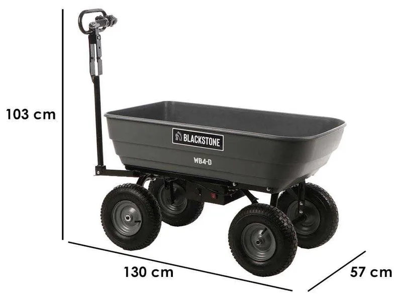 BlackStone WB4-D - Brouette électrique avec roues - 24V 12Ah