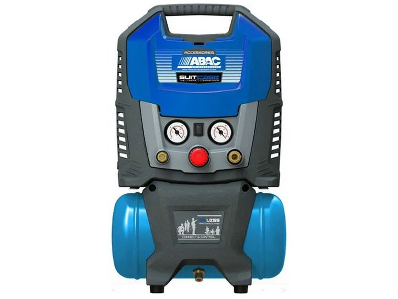 Abac suitcase - Compresseur d'air électrique portatif monophasé, oil-less - Motore 1.5 CV - 6 L