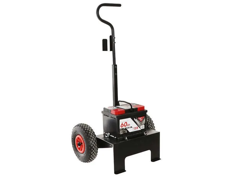 Chariot porte-batterie professionnel Volpi pour le déplacement des batteries des peignes vibreurs