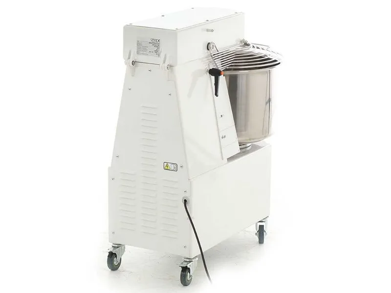Pétrin à spirale Seven Italy GHR 30 2V - 400 V - Avec roues et minuterie - 2 Vitesses