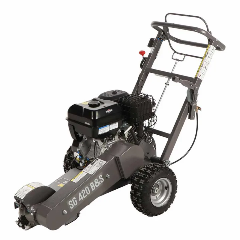 BlackStone SG 420 B&S - Rogneuse de souches - Moteur B&S XR2100 420 cm3 - Disque de coupe avec 8 marteaux en carbure de tungstène
