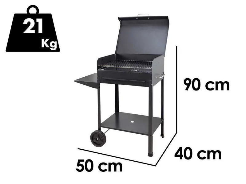 Mille Polifemo Small - Barbecue à charbon en fer artisanal - 47,5x37 cm