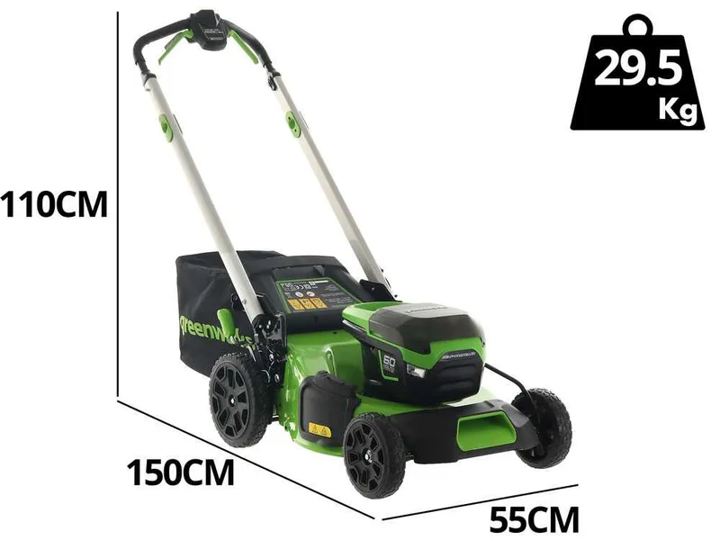 Greenworks GD60LM51SP - Tondeuse à gazon autotractée à batterie