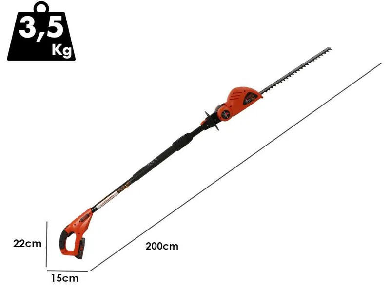 Black & Decker GTC1843L20-QW - Taille-haie à batterie sur perche de rallonge 18V/2Ah + une batterie 18V 2Ah
